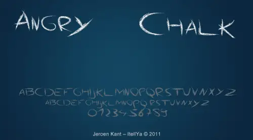 Angry Chalk Font 1