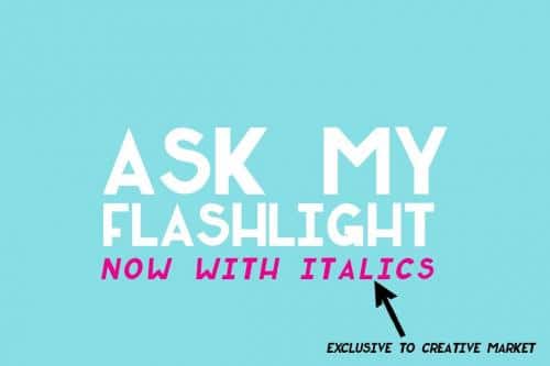 Ask My Flashlight Font 1