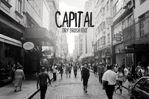 Capital Dry Brush Font 7
