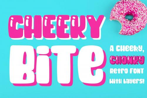 Cheeky Bite Display Font 1