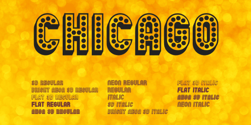 Chicago 3D Font 1