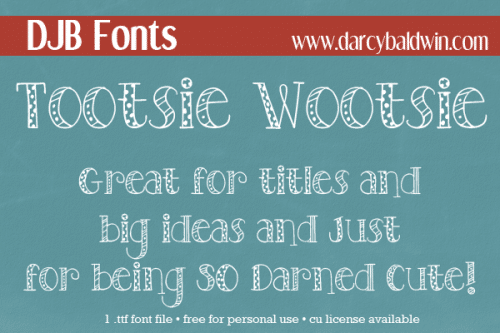 DJB Tootsie Wootsie Font 1