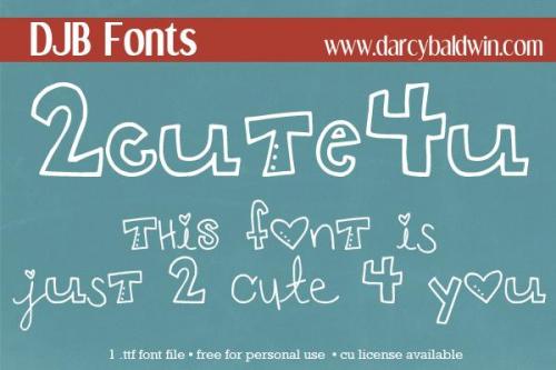 Djb 2 Cute 4 U Font 2