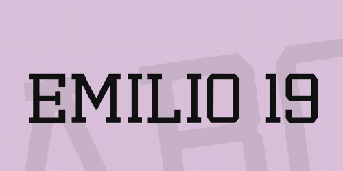 Emilio 19 Font 1