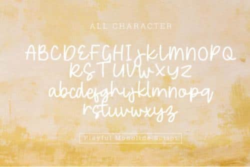 Fresh Lemonade Playful Monoline Script Font 3