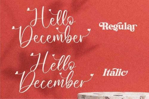 Hello December Calligraphy Font 15