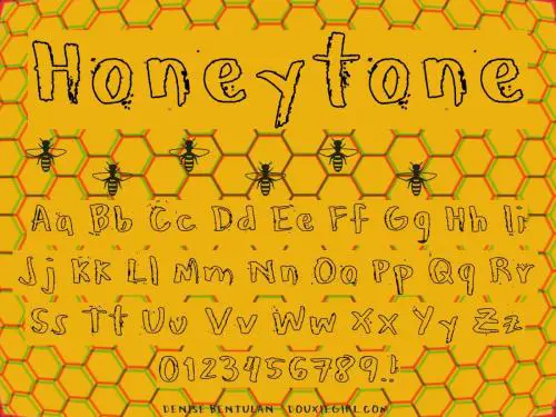Honeytone Hollow Font 1