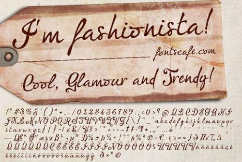 I'm fashionista! Font 3