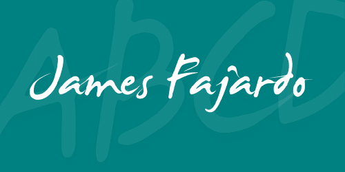 James Fajardo Font 1