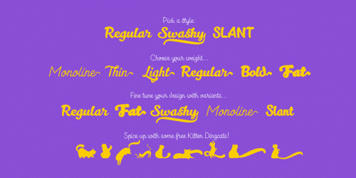 Kitten Monoline Font 3