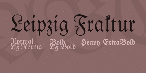 Leipzig Fraktur Font Family 2