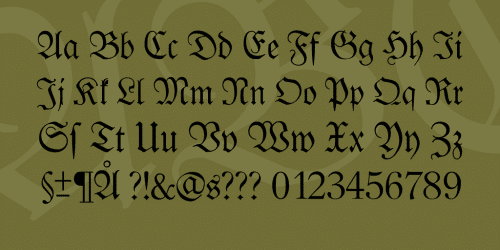 Leipzig Fraktur Font Family 5