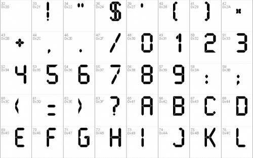 Liquid Crystal Font 1