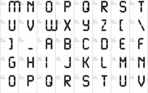 Liquid Crystal Font 2