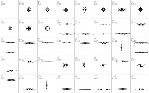 Marquis De Sade Ornaments Font 2