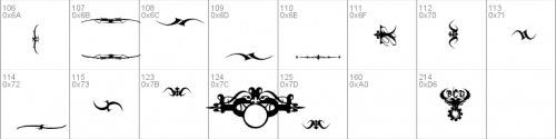 Marquis De Sade Ornaments Font 3
