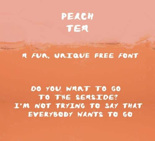 Peach Tea Font 2
