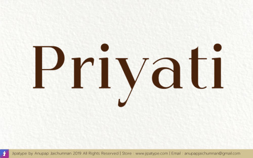 Priyati Serif Font 1