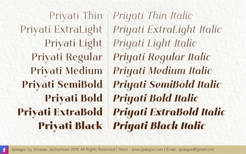 Priyati Serif Font 13