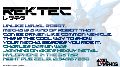 Rektec Font 1