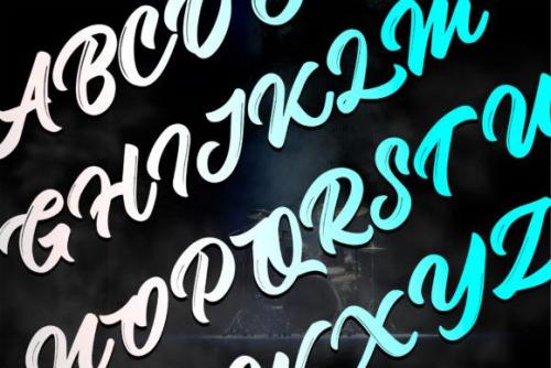 Rolling Beat Brush Font 12