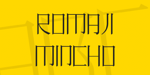 Romaji Mincho Font