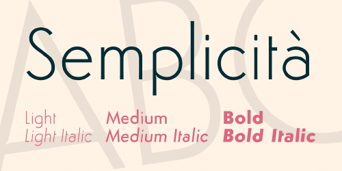 Semplicità Font