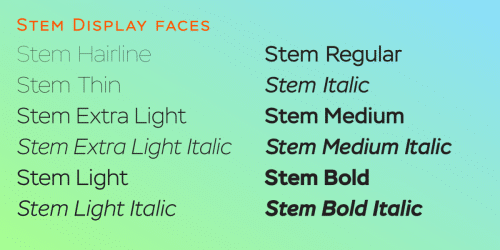 Stem-Bold Font 2
