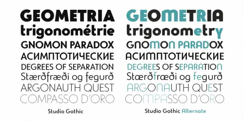 Studio Gothic Font Family 3
