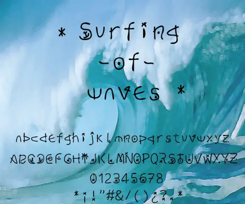 Surfing Of Waves Font 4