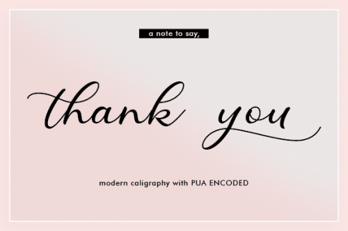 Thank You Font 1
