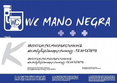 WC Mano Negra Brush Font