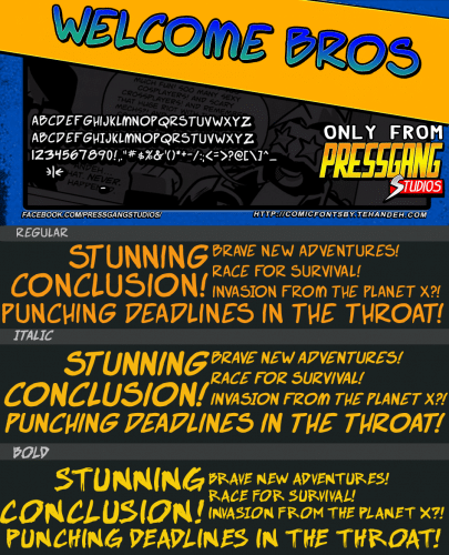 Webcomic Bros Font 2