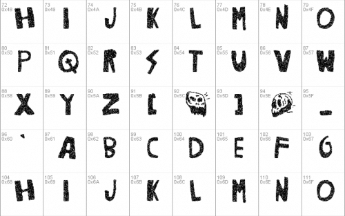Woodcutter Noise Font 3