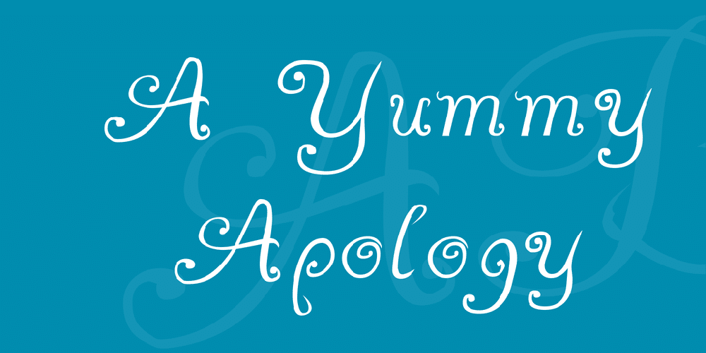 A Yummy Apology Font 1