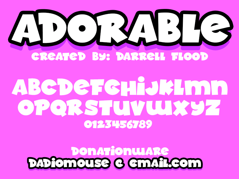 Adorable Cartoon Font 1