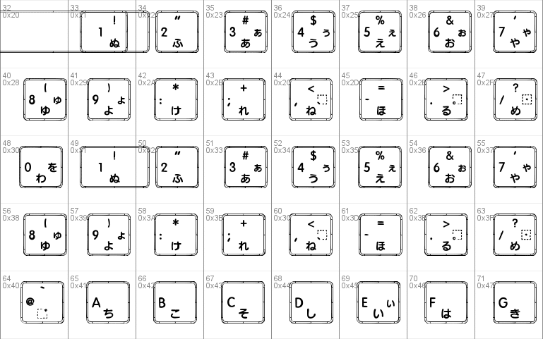 Apple Japanese Keyboard Font 2