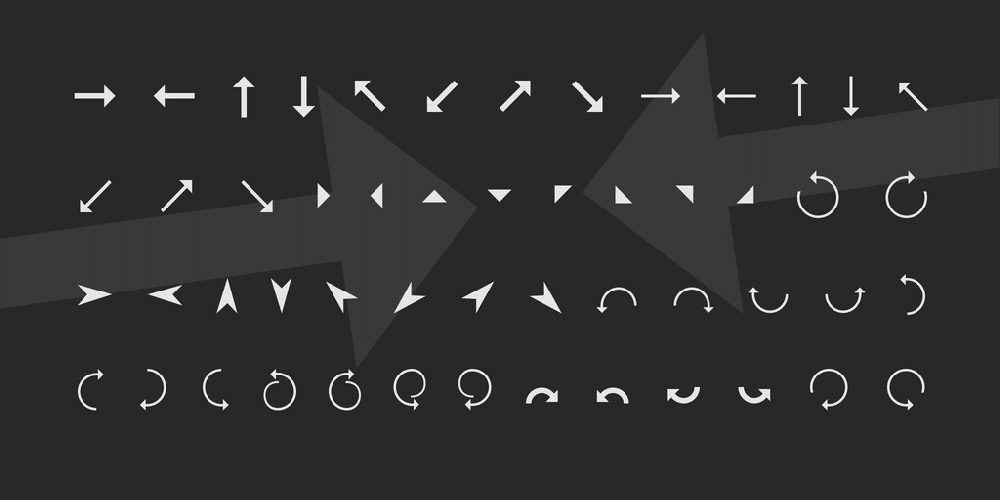 Arrows Font 1