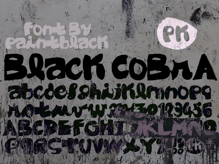 Black CoBrA Font 2