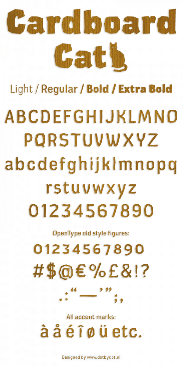 Cardboard Cat Font 1