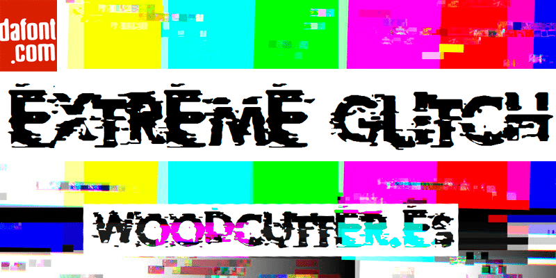 Extreme Glitch Font 1