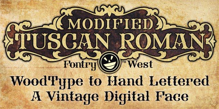 FHA Mod Tuscan Roman NCV Font 6