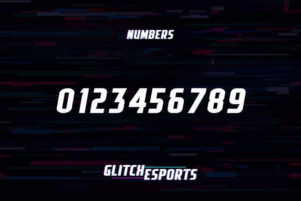 Glitch Esports Font 4