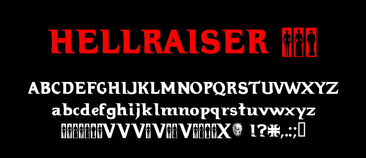 Hellraiser Bloody Font 1
