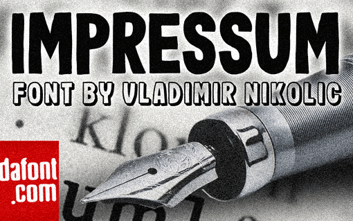 Impressum Font 1
