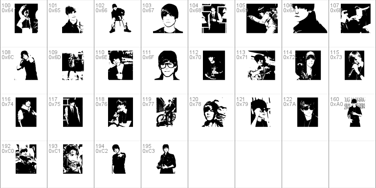 Justin Bieber Font 2