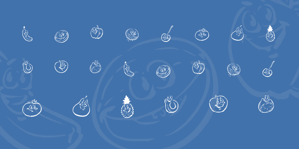 KR Happy Fruit Font 1