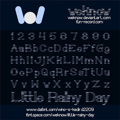 Little Rainy Day Font 1