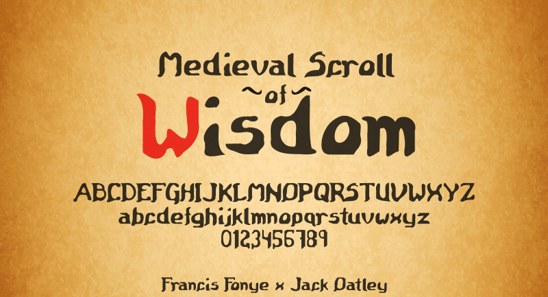 Medieval Scroll of Wisdom Font 1