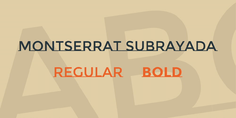 Montserrat Subrayada Font 1